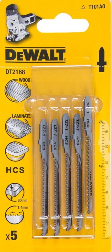 DeWalt DT2168 Decoupeerzaagblad - Hout / Laminaat - 5 stuks