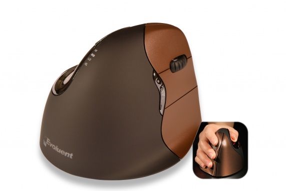 BakkerElkhuizen Evoluent4 Mouse Small Wireless (Right Hand) - Brown