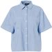 PIECES - PCMELIA SS SHIRT WVN NOOS BC - Blouse - Dames - S - Polyester/Katoen - Korte mouw - Grapemist - Gestreept