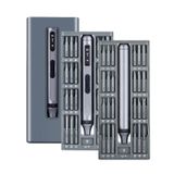 EasyWox Tournevis électrique numérique avec batterie au lithium 350 mAh, 48 embouts, temps de charge 90 min, couple 0,3 Nm électrique / 3,5 Nm manuel et poignée en aluminium