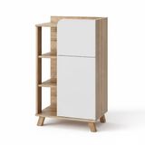 Vicco Karen Halfhoge kast – 50 x 90 cm met deur en lade Sonoma/Wit