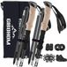 Arcos Merkloze Nordic Walking Stokken - Opvouwbaar, Lichtgewicht Aluminium (105-125cm)
