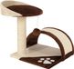 Merkloos / Sans marque Wan GmbH Krabpaal Kat - Kattenklimboom - Nagelverzorging - Met speelboog - 43 cm hoog - Bruin beige