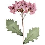DRW Set van 6 kunstbladeren van EVA-schuim, kunststof en paars papier, 70 cm