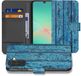 B2Ctelecom Book Case voor Samsung Galaxy A17 Afgebladderd Blauw Hout Met Pasjes