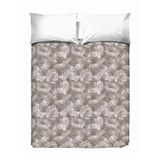 PENSIERI DELICATI Sprei voor tweepersoonsbed, 260 x 280 cm, 100% katoen, patroon Tropical Beige
