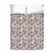 PENSIERI DELICATI Sprei voor tweepersoonsbed, 260 x 280 cm, 100% katoen, patroon Tropical Beige