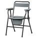 NRS Healthcare Opvouwbare draagbare antislip Commode, Medium, Grijs en Zwart