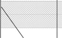 vidaXL Gaashek met grondbevestiging 25 x 1,2 m PVC-Coated Staal Grijs