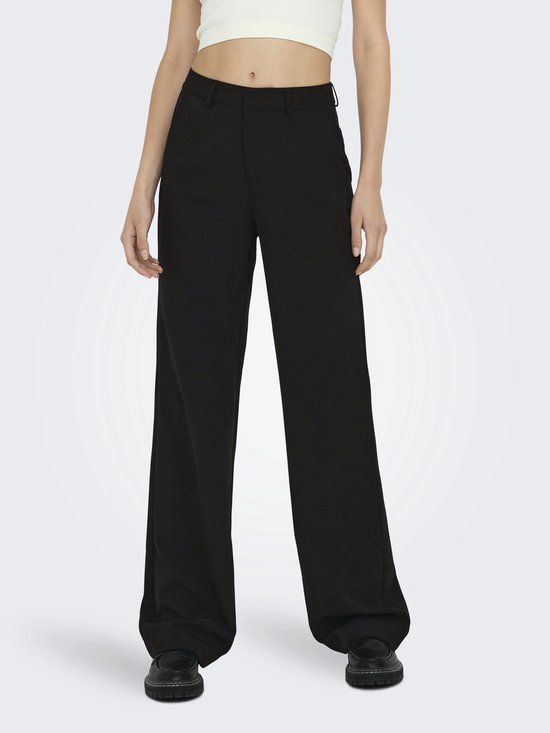 ONLY ONLBERRY High Waist Wide Leg Pants - Black