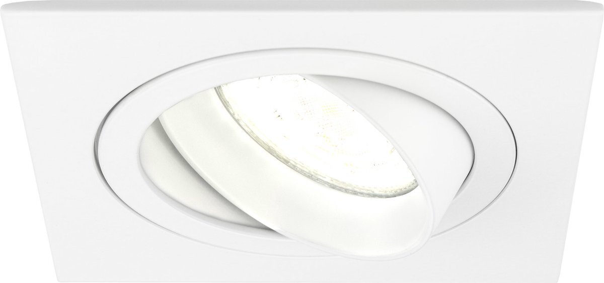 LEDVION Dimbare LED inbouwspot Wit - Sevilla - 5W - 4000K - 92mm - Vierkant