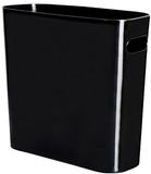 Youngever 5L slanke plastic prullenbak met handvatten (zwart)