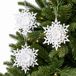 Merkloos / Sans marque Koopman International Kerstboomversiering Sneeuwvlokken - 2x stuks - 11 cm - wit - kunststof - hanger