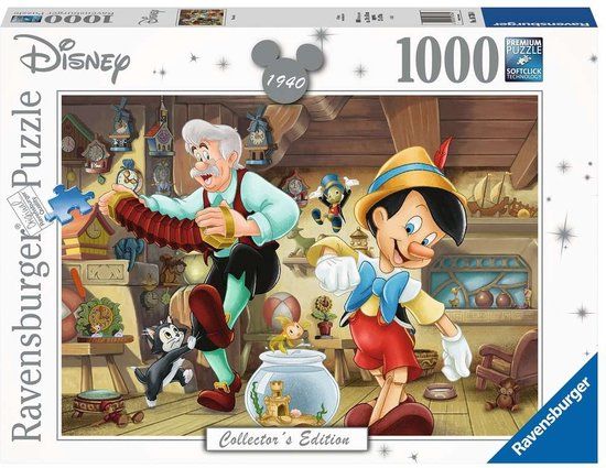 Ravensburger Disney Pinocchio Puzzel - 1000 stukjes - Unisex
