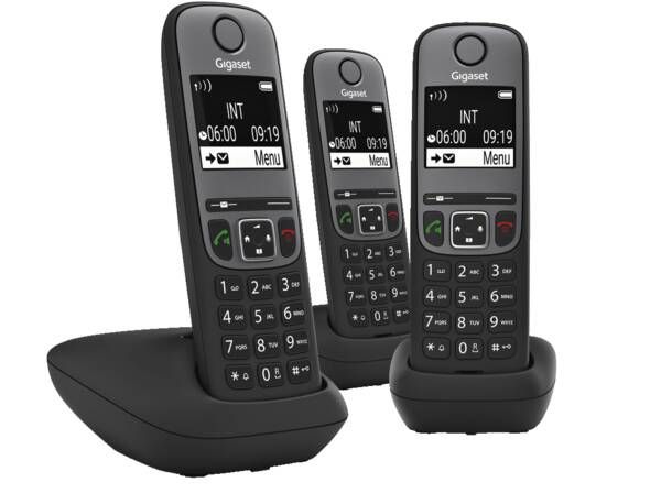 Gigaset A705 Trio - Zwart - Draadloze Telefoon - 3 Handsets