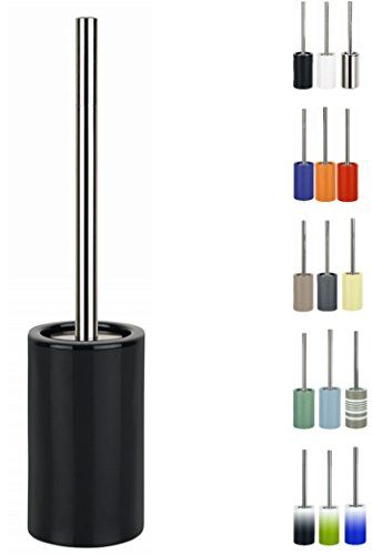 Spirella Tube wc-borstel toiletborstel wc-borstel wc-set van porselein zwart
