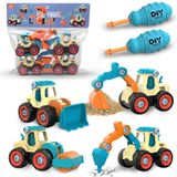 Jouets Véhicules de chantier 4-en-1 Démontable Avec tournevis