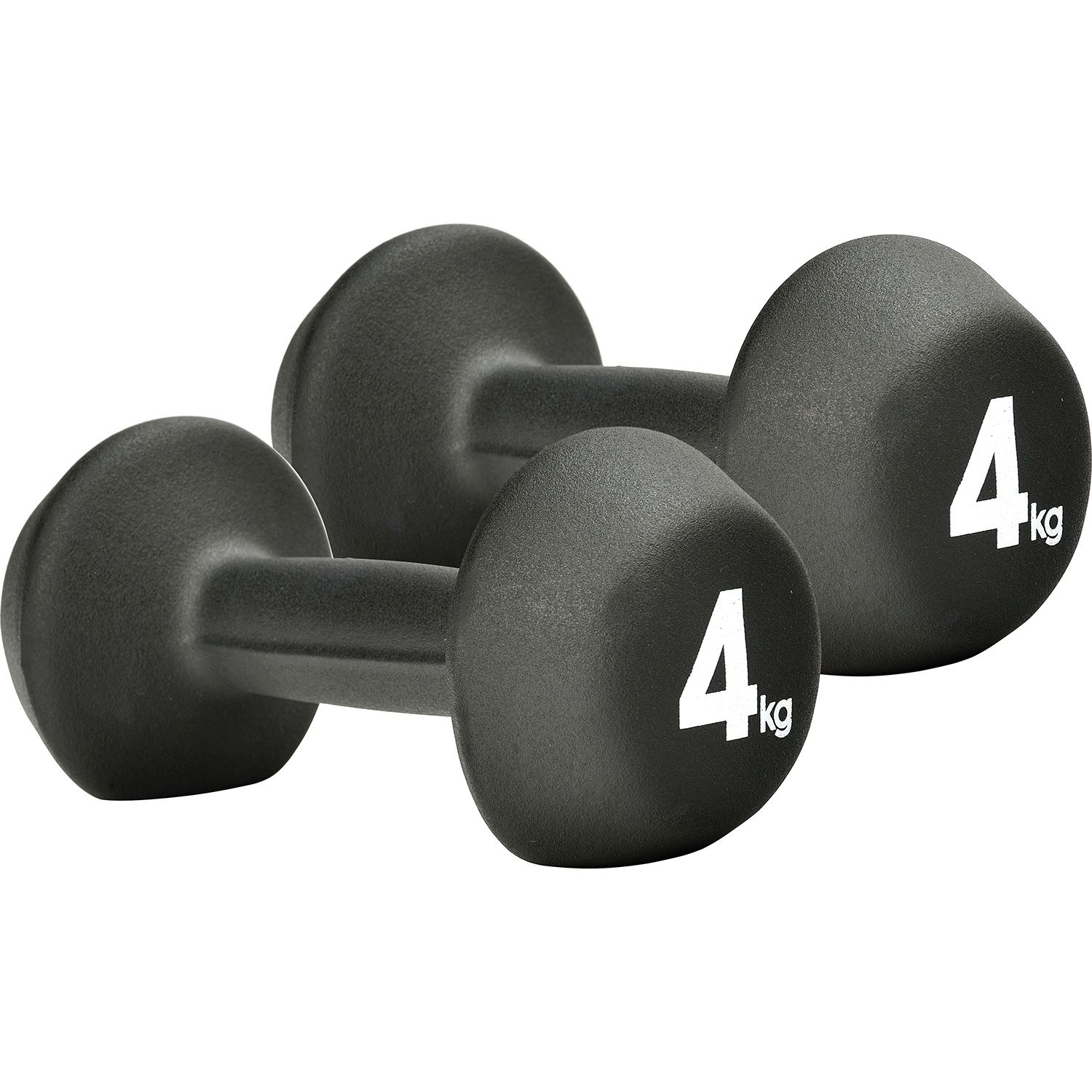 Adidas Dumbbell Set Neopreen - 2 x 4 kg - Zwart/Wit