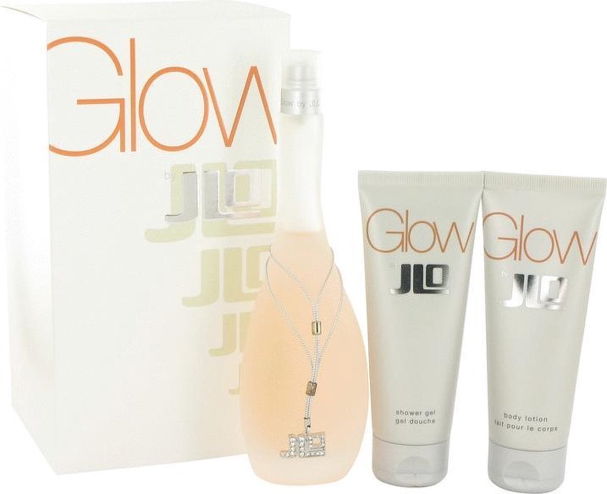 Jennifer Lopez Glow by - Gift Set - 100 ml Eau De Toilette Spray + 70 ml Body Lotion + 70 ml Shower Gel gift set / dames