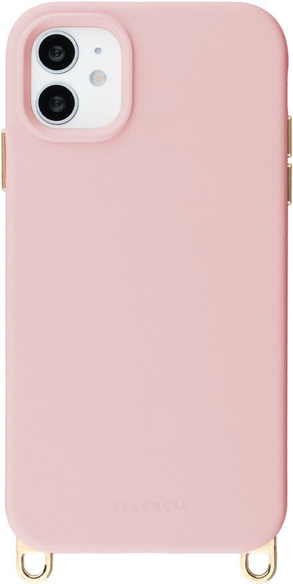 Selencia Rivièra MagSafe Backcover met afneembare haakjes voor de Apple iPhone 11 - Sorbet Pink