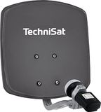 TechniSat DIGIDISH 33 - Satellietschijf voor 1 participant (33 cm klein satellietsysteem - complete set met wandbeugel en satellietzoeker V/H-LNB) grijs