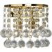 Searchlight Hanna - applique murale - 18 x 18 cm - or et transparent