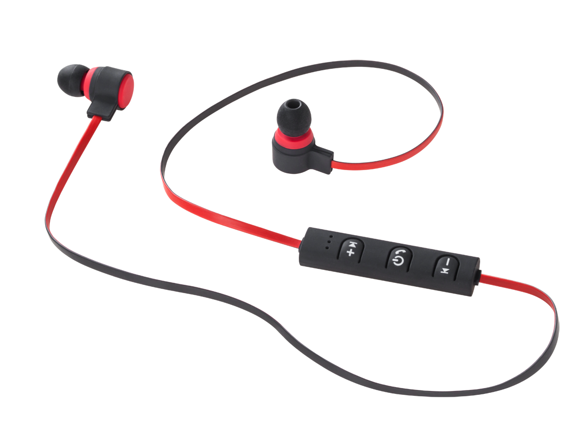 Krüger&Matz KMP70BT Wireless en spatwaterdichte sport in-ear phones zwart, rood