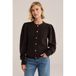 WE Fashion Dames gebreid vest van wolmix met gouden knopen