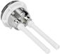 Boutons-poussoirs - Bouton de chasse d'eau pour toilettes - Kit de réparation - Double fonction de chasse d'eau - Diamètre 38 mm - Argenté