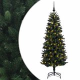 vidaXL Sapin de Noël artificiel avec boules 210 cm 300 LED Blanc chaud PE et PVC