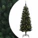 vidaXL Sapin de Noël artificiel avec boules 210 cm 300 LED Blanc chaud PE et PVC
