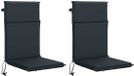 vidaXL - Coussin de chaise - avec - dossier haut - GEMERT - 2 - pièces - 100% - Polyester - Bleu foncé