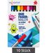 Sellner Home Office Lot de 10 feutres Duo (10 couleurs) – Produit de second choix (B-Ware) – Multicolore