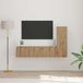 Maison Exclusive - Ensemble meuble TV, 3 pièces, en panneaux de particules avec un aspect chêne artisanal