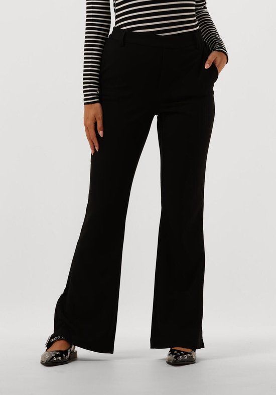Object Objlisa Mw Flared Pants - Zwart - Maat 34 - Dames