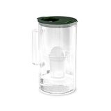 Wessper Waterfilterkan met LED-indicatorr, 2 liter, Glazen Water filter karaf, Compacte waterfilter kan met actief kool filter, Classic filterpatronen, BPA-vrij - Groen