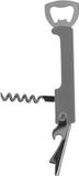 Excellent Houseware flesopener/kurkentrekker - kelnersmes - donkergrijs - 12 cm
