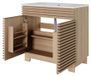 StarTech Vrijstaand wastafelmeubel met wastafel - Badkameraccessoires - 91 x 46 x 86,5 cm - Keramische wastafel - MDF/Hout - Soft-close scharnieren - Natuurlijke kleur
