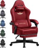 GTPLAYER - Gamingstoel van Stof - Met Pocketvering en Hoge Rugleuning - Rood