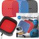 Lotteli Kitchen Réutilisable Silikon Airfryer Liners, 3-pack met magnetische spiekbrief, Gemakkelijk schoon te maken Airfryer Accessoires, Anti-aanbak Airfryer Accessoires