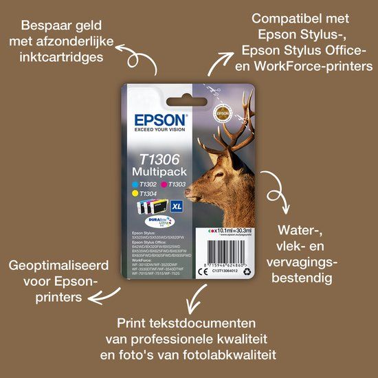 Epson T1302XL - Cyaan XL Inktcartridge