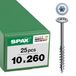 SPAX Houtconstructie 10 x 260 mm Deeldraad T-STAR plus T50 WIROX 25 stuks