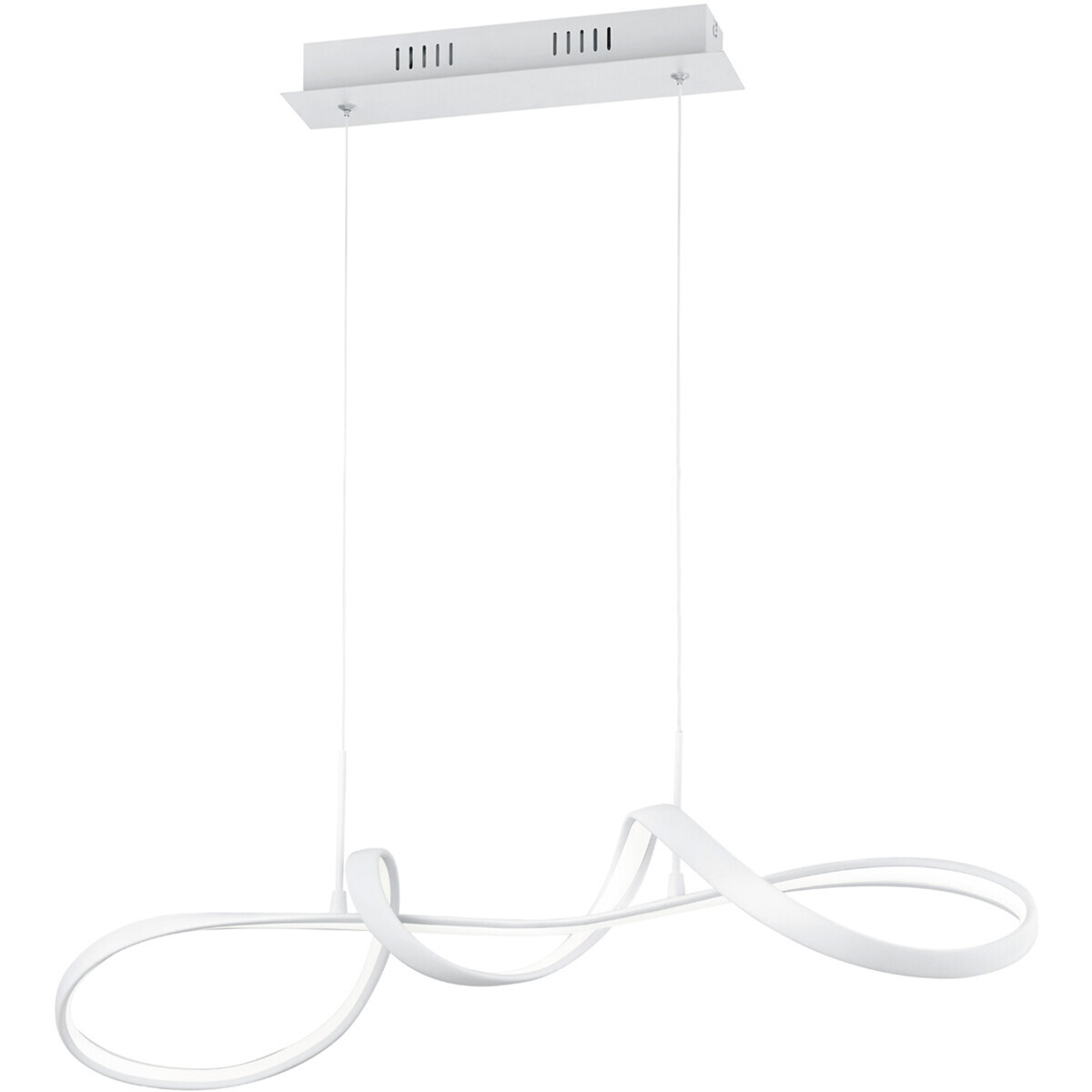 BES LED LED Hanglamp - Hangverlichting - Trion Peruino - 37W - Natuurlijk Wit 4000K - Dimbaar - Rond - Mat Wit - Aluminium