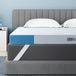 Surmatelas en gel, 180x200 cm, 10 cm d'épaisseur, fermeté H3/H4 rigide, mousse à froid, certifié
