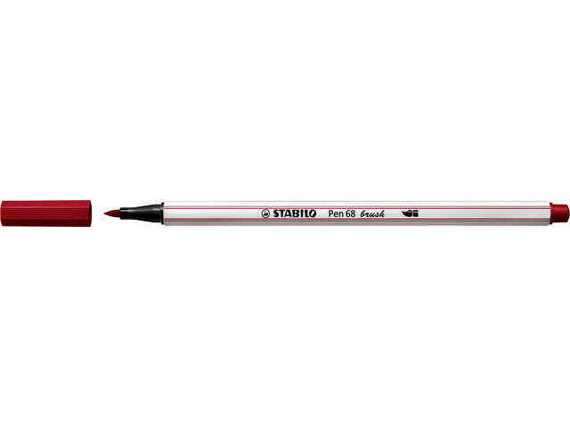 Stabilo Brushstift Pen 568/50 donkerrood