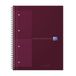 Oxford International bloc-notes & cahier A4+ 80 feuilles bordeaux rouge