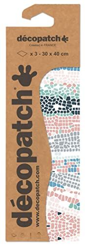décopatch C857C - Zak met 3 vellen bedrukt papier - 30 x 40 cm