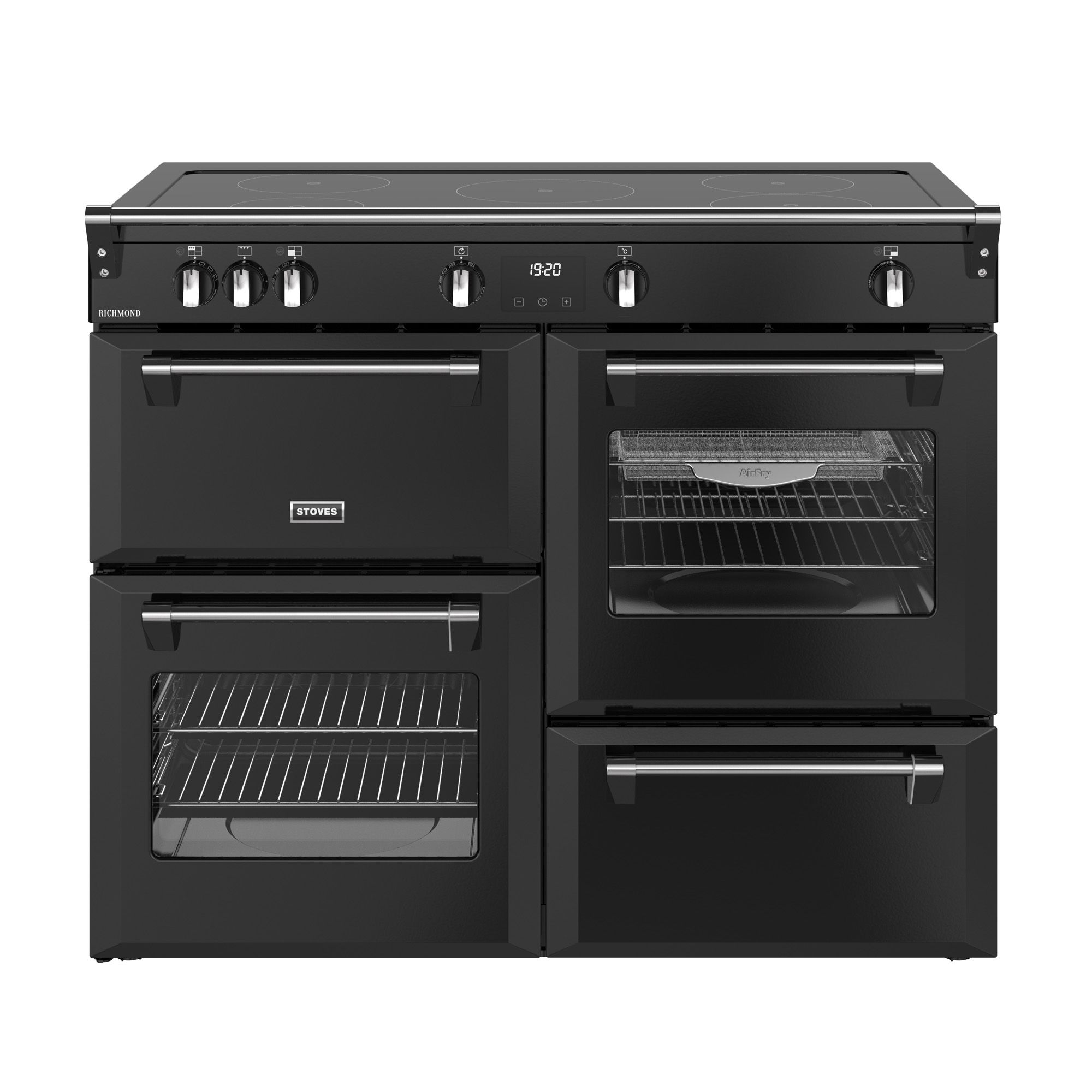 Stoves Range Cooker - Electric Induction Hob - 5 Zones - Black