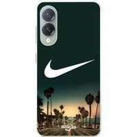 Samsung Galaxy S25 Edge Hoesje met Nike-logo en Californische palmbomen 's nachts