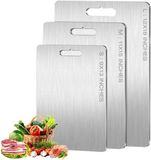 Ibenzoa® Set de 3 planches à découper en acier inoxydable